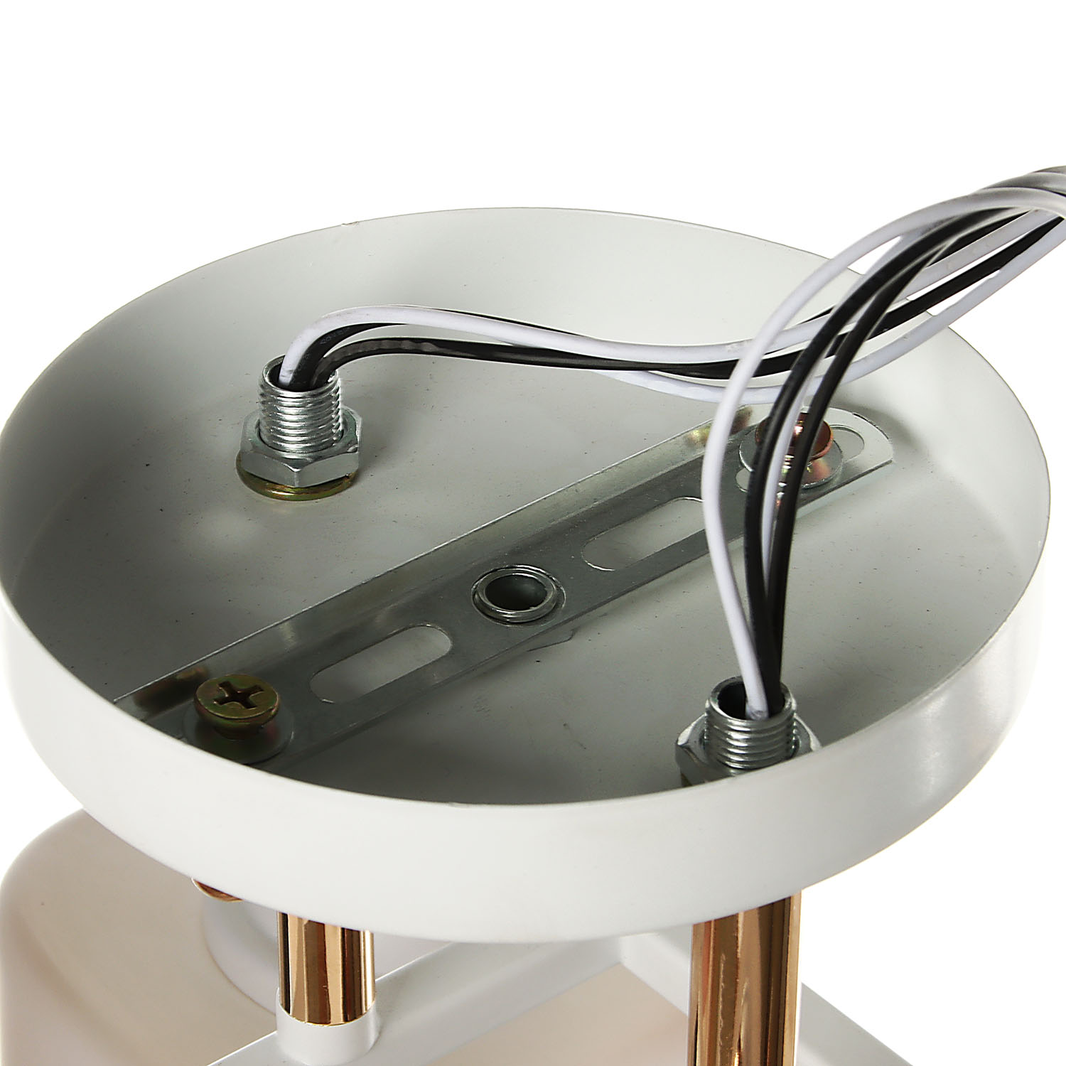 Люстра "Камелия" 4хЕ27 40Вт бело-золотой 56х56х27см 9408299  S=12м2