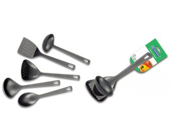 Набор кухонных принадл. нейлон 5пр. TRAMONTINA Utilita Черный(термост210*С) 25099/004(Бразилия)*1/20