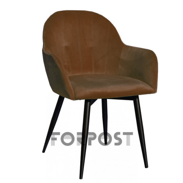 Стул FORPOST Кристи, 64x84x45 см, велюр конфетти шоколад, коричневый