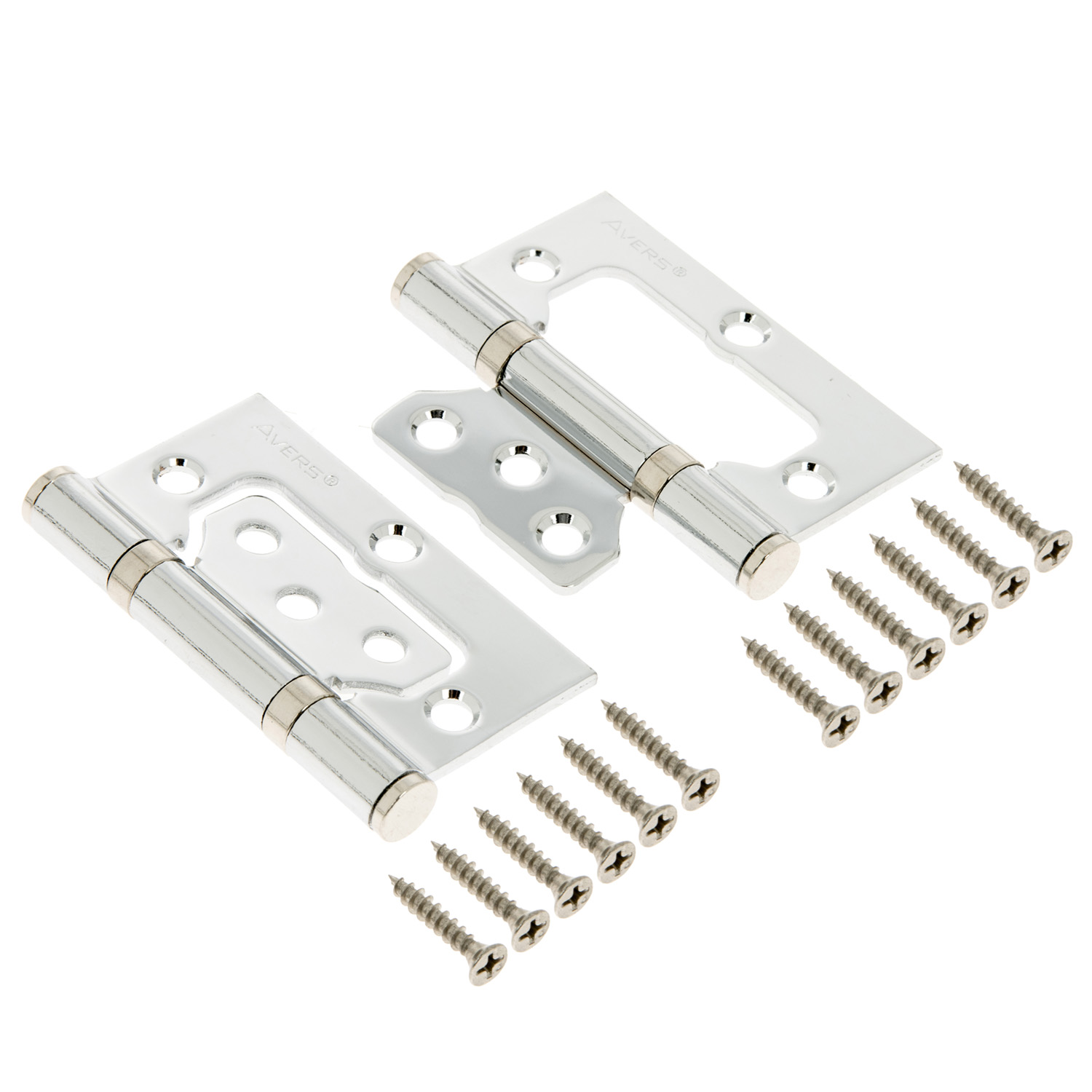 Петля без врезки 75*63*2,5мм ХРОМ CR (комплект 2шт.) AVERS *1/6/48