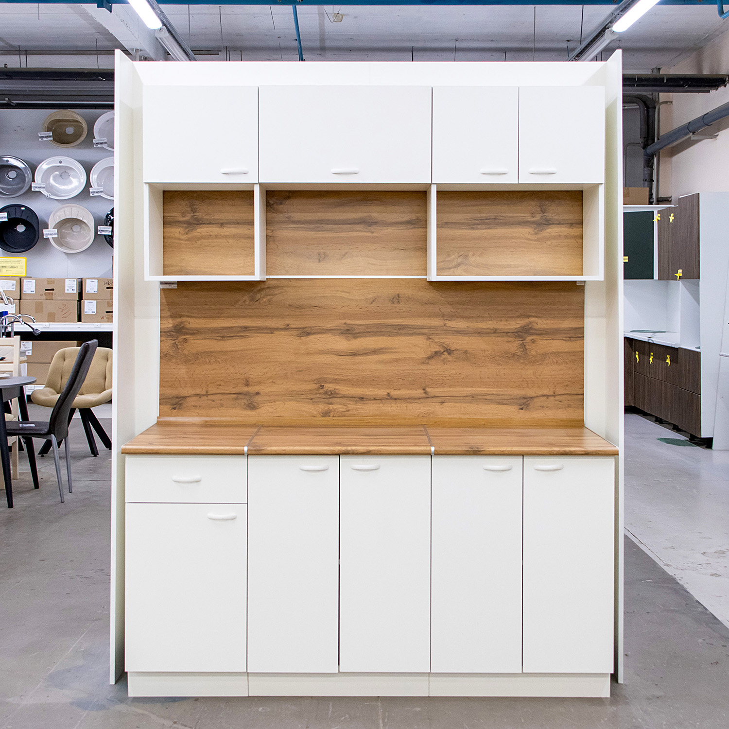 Шкаф навесной 500х676х290 мм BROZEX-WOOD Liberty, с дверцей, белый