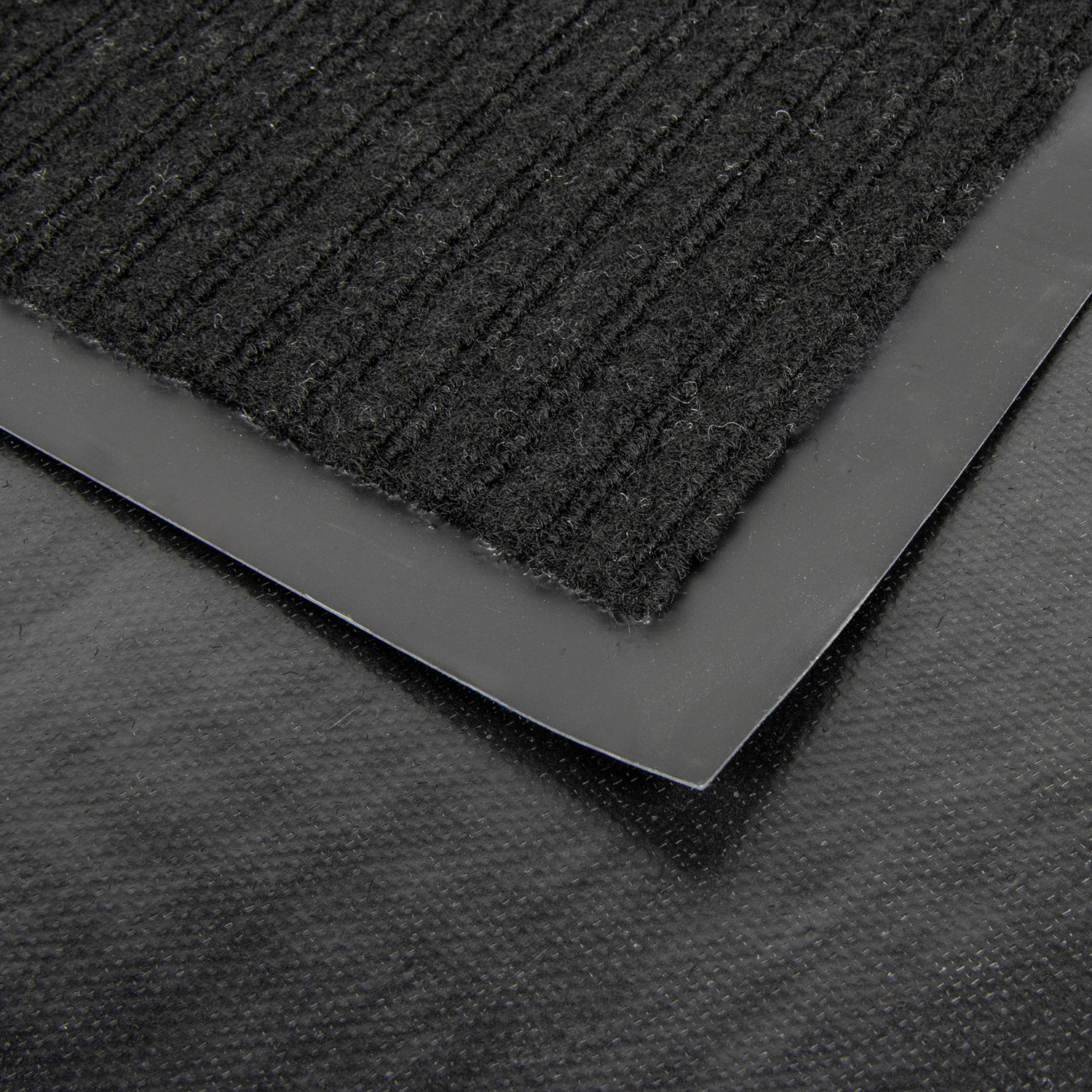 Коврик влаговпитывающий 90*120 см  ребристый черный "KOVROFF" (арт.20401)  *1/6 (ОП19)