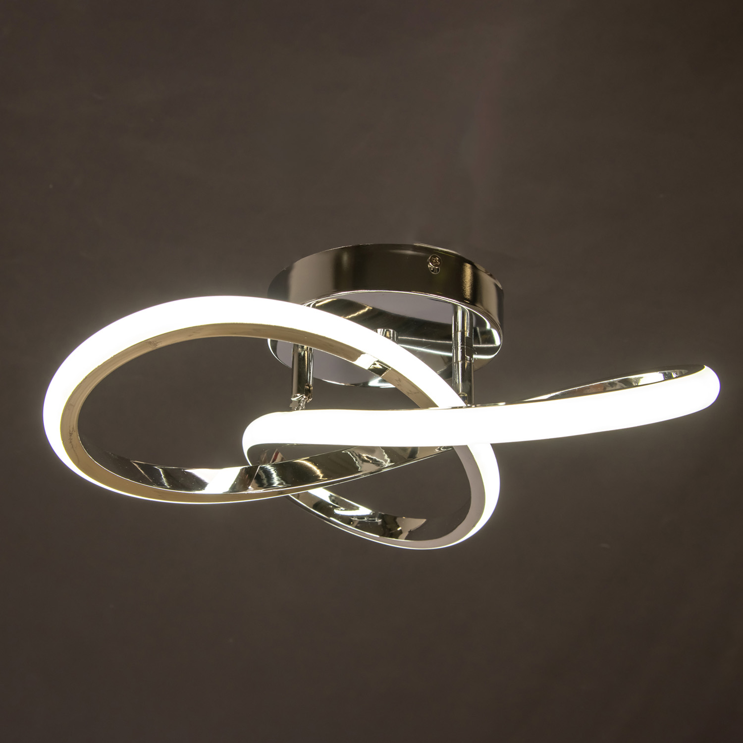 Светильник потолочный светодиодный CL-1076 Chrome 240 мм 52W 3 реж,б/пул S=6м2 VERNER LIGHTING*1/10