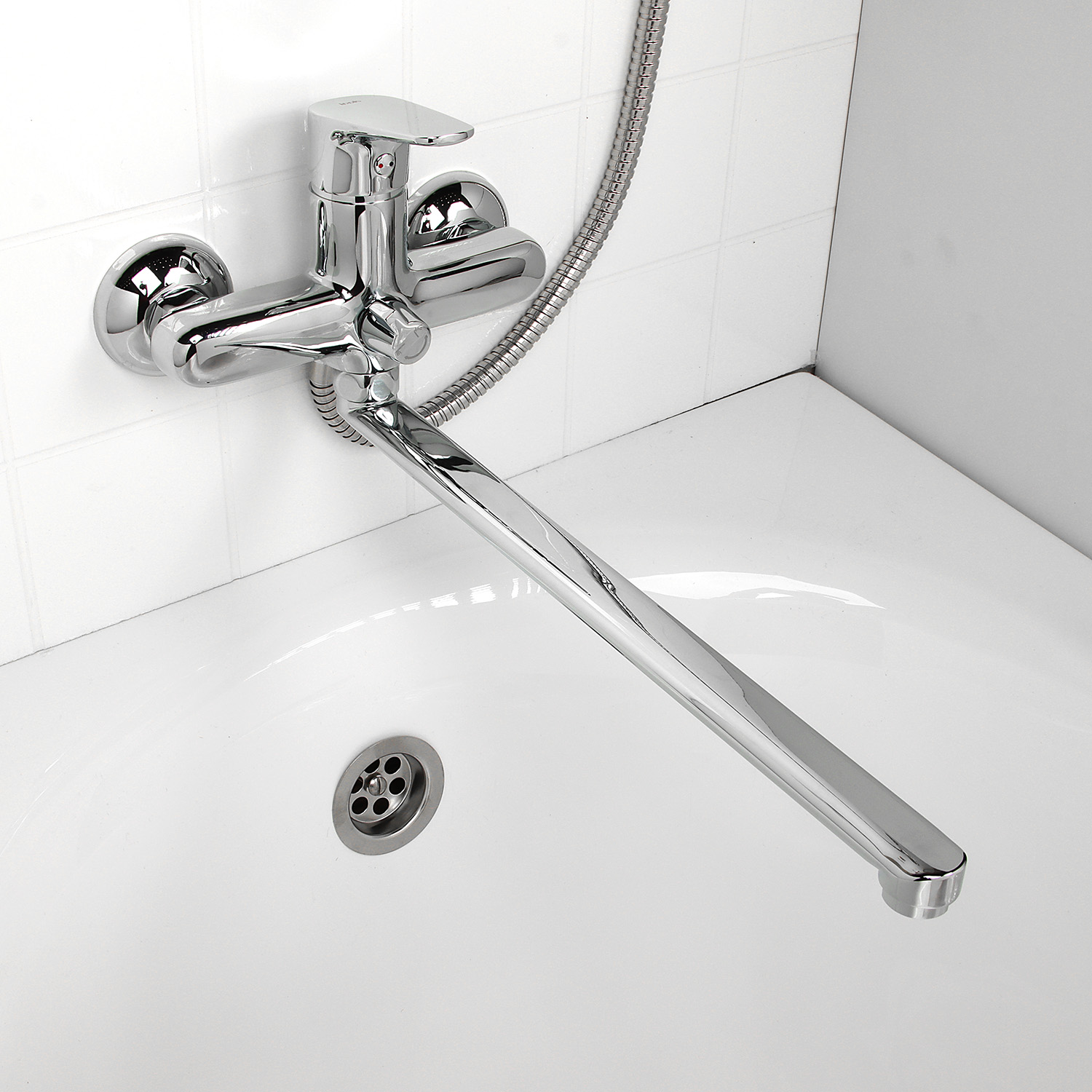 Смеситель для ванны IDDIS Zodiac, длинный излив, однорычажный