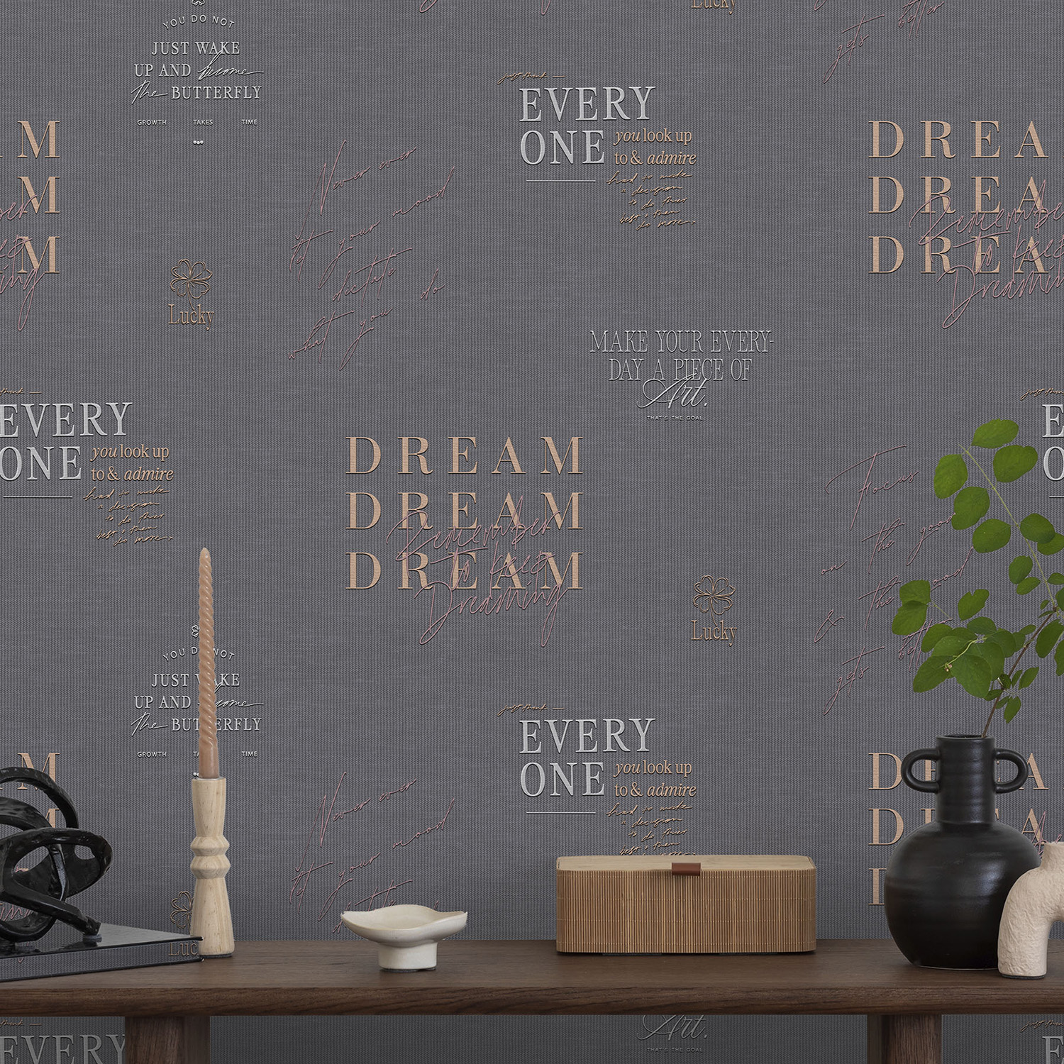 Обои  флиз Victoria Stenova Dream (графит) 585248 1.06*10м *6