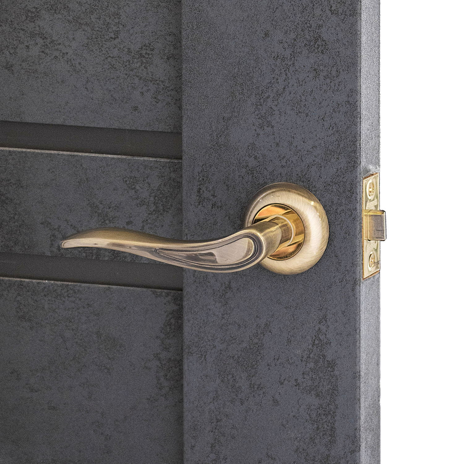 Дверное полотно остекленное 2000х600х38 мм Двери Гуд Х23, бетон/графит