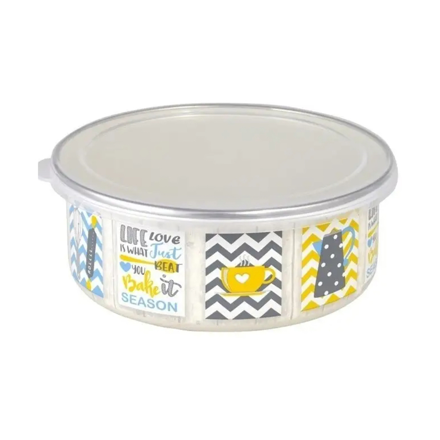 яяяМиска эмалированная с п/э плотной крышкой "Кантри" 1,3л d16см 3109 ("МЕТРОТ" Сербия) *1/4