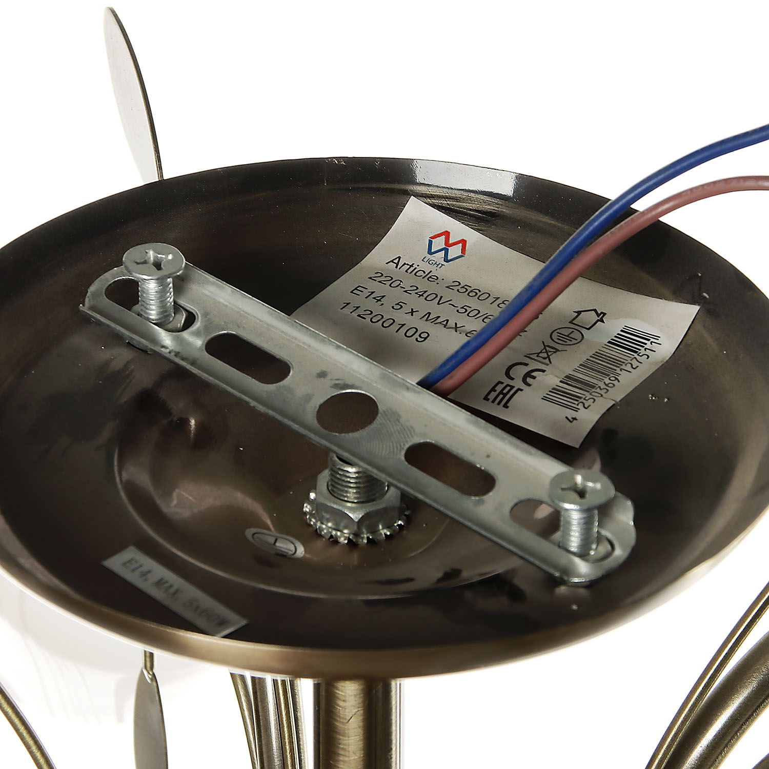 Люстра MW-Light, Е14, 5 ламп, 60 Вт, цвет античная бронза