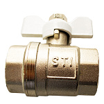 Кран шаровый 3/4" (Ø20) М/М бабочка STI (3450) *12/120