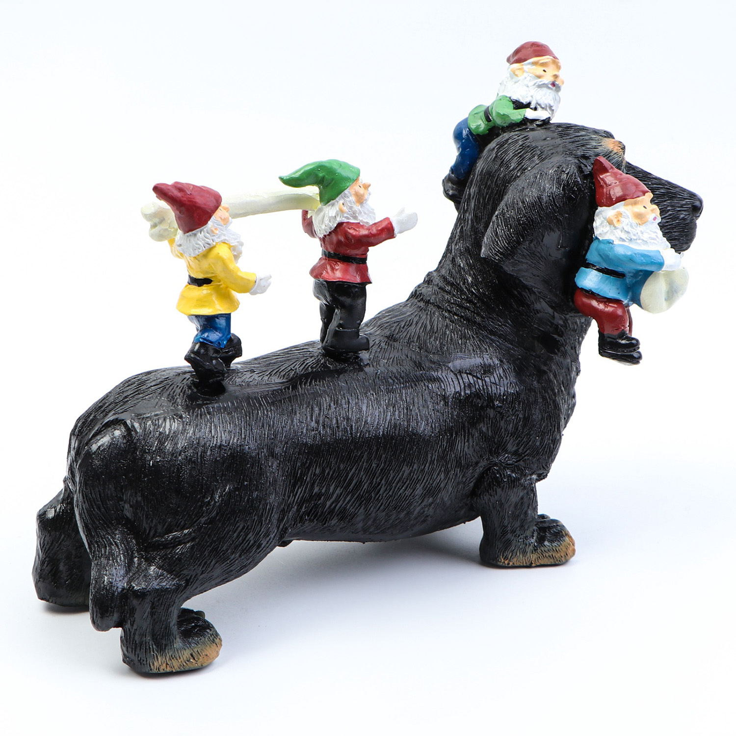 Садовая фигура "Такса с гномами" 20х9х15см   10815589