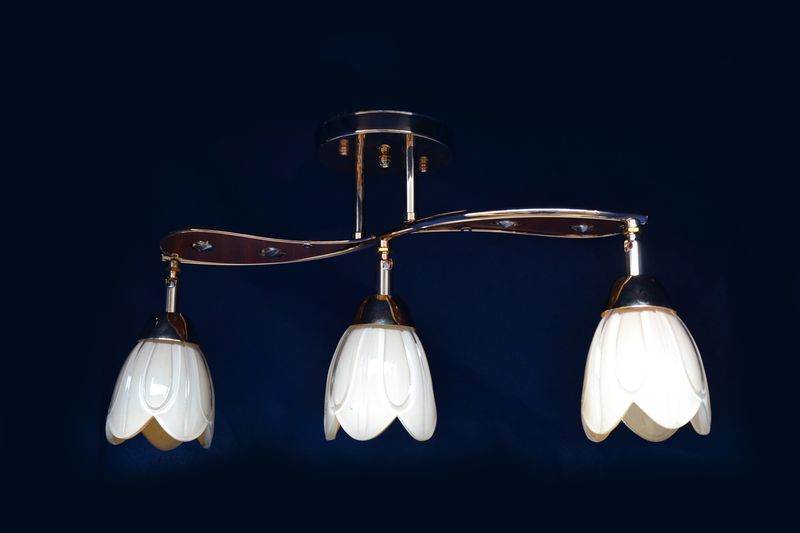 Люстра Verner Lighting А1225/3, 60 Вт, Е27, 3 лампы, хром