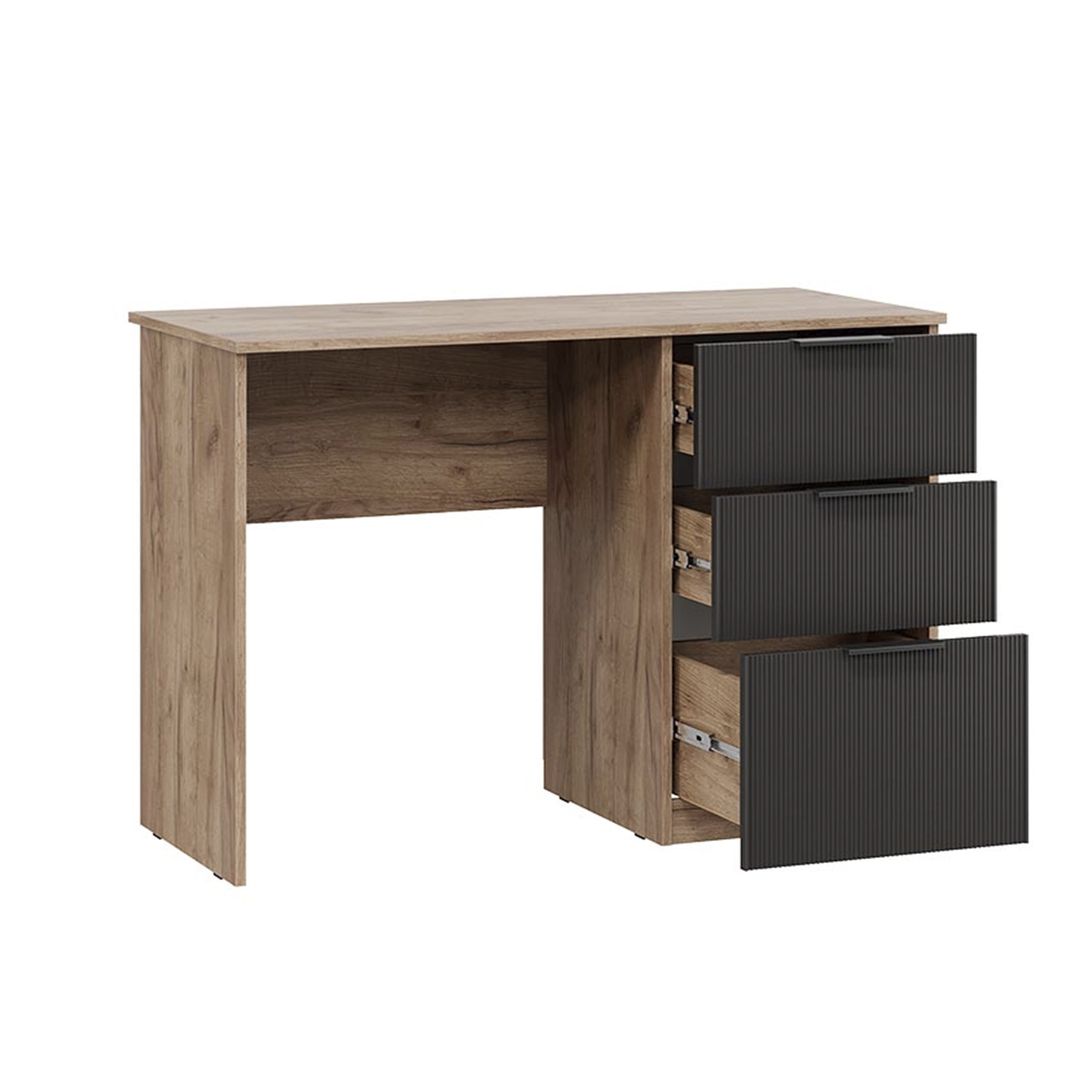 Стол письменный Графит 1102*500*750мм Дуб крафт табачный/холст вулкан*1