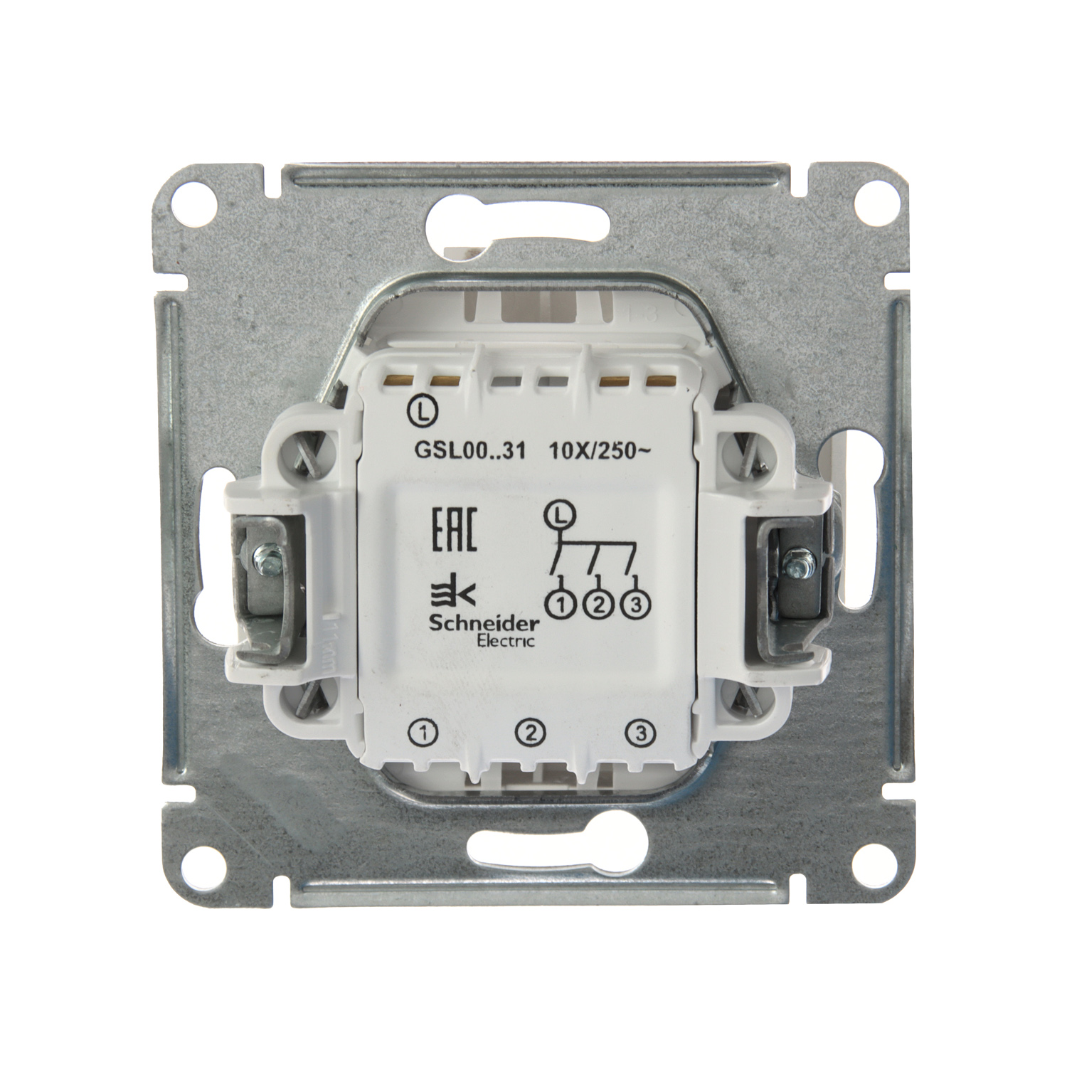 Механизм выключателя "Glossa" 3-м. алюм. SchE GSL000331   *1