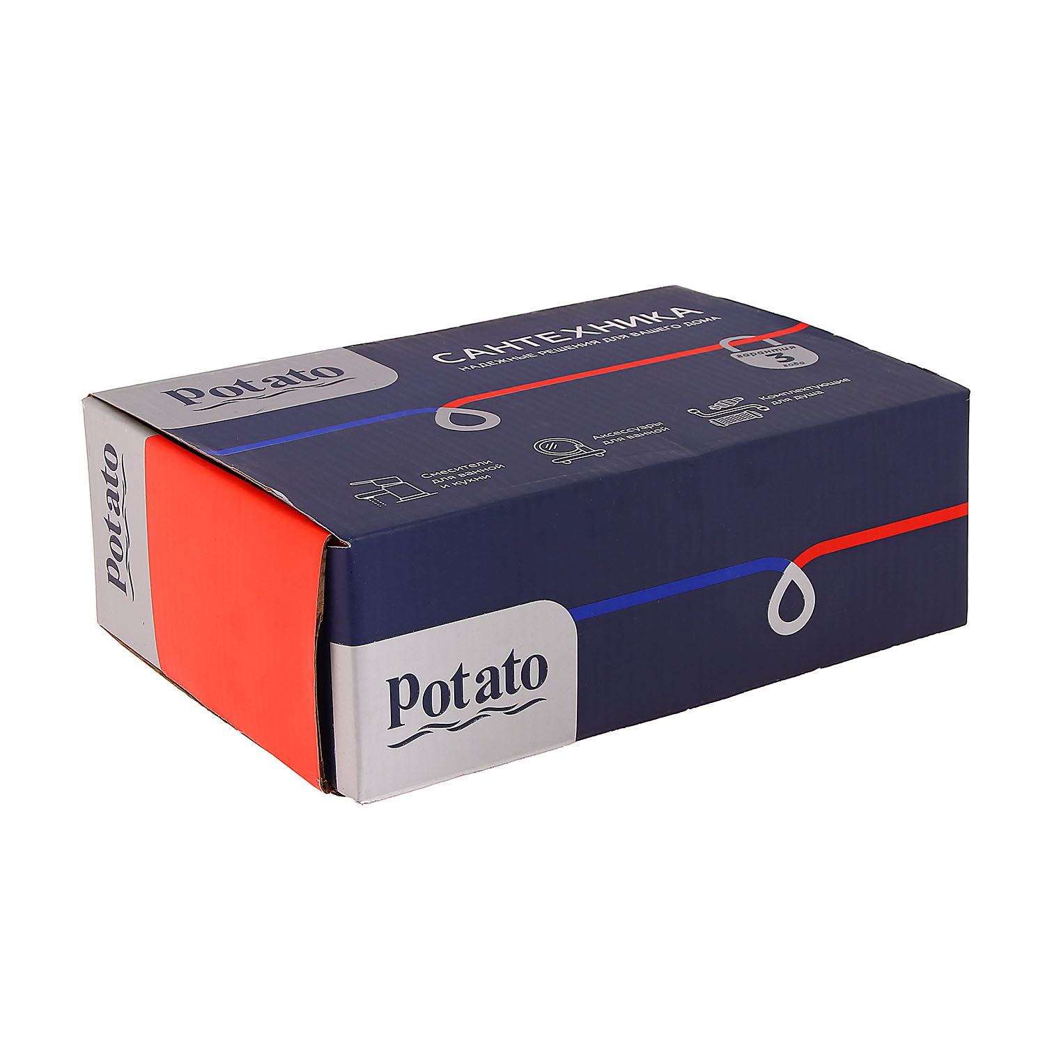 Смеситель для умывальника Potato P10270-7 *1/10 Смеситель для умывальника Potato P10270-7 *1/10