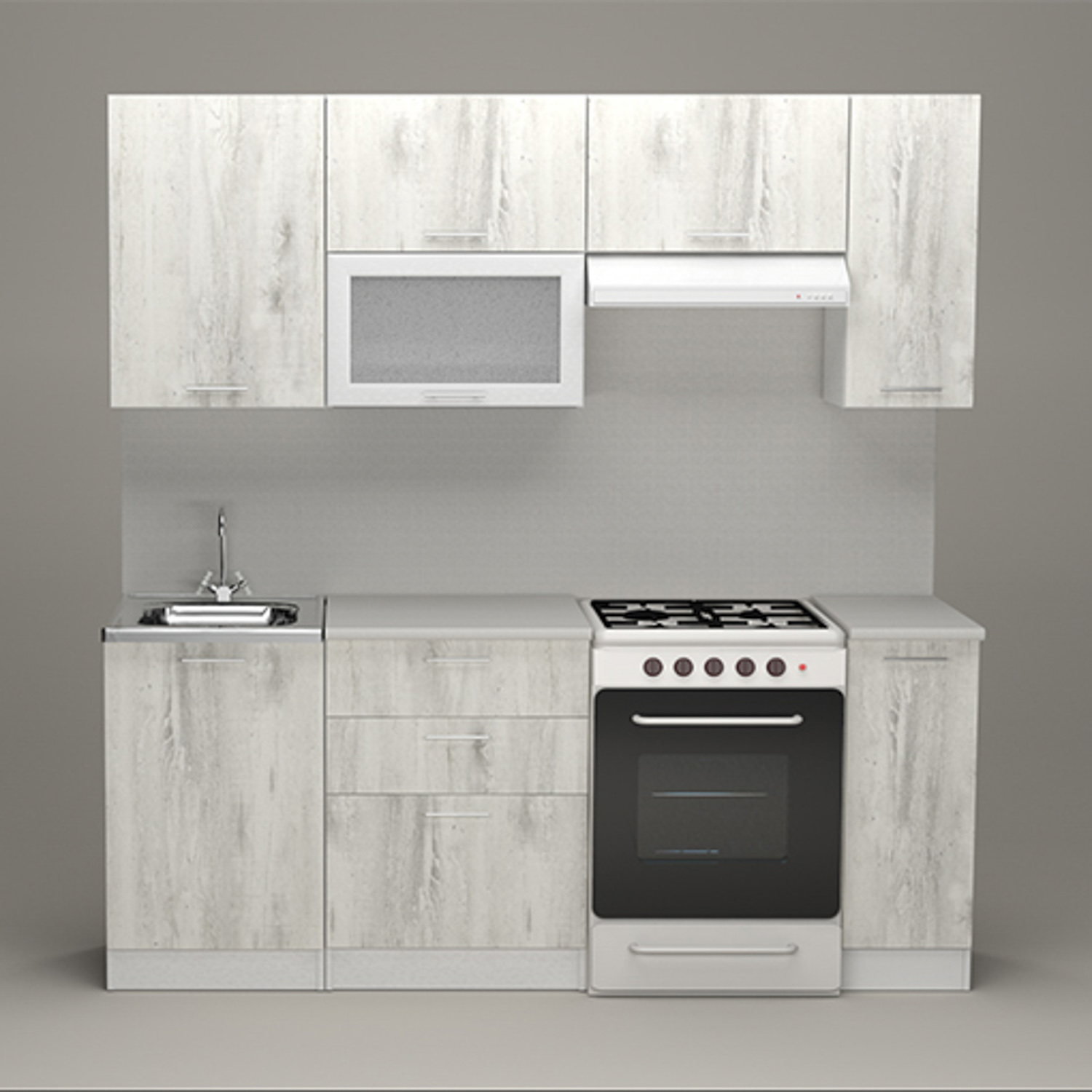 Кухонный гарнитур ГЕРДА Алина ультра 2 м, пайн белый / сахара