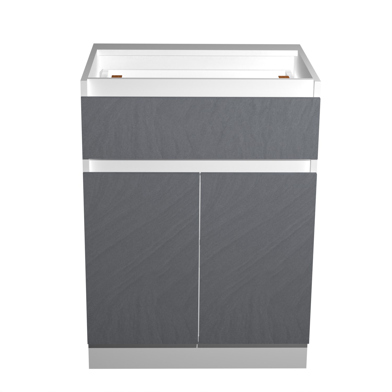 Шкаф напольный 600х850х600 мм BROZEX-WOOD GreyWind, с двумя дверцами, с ящиком