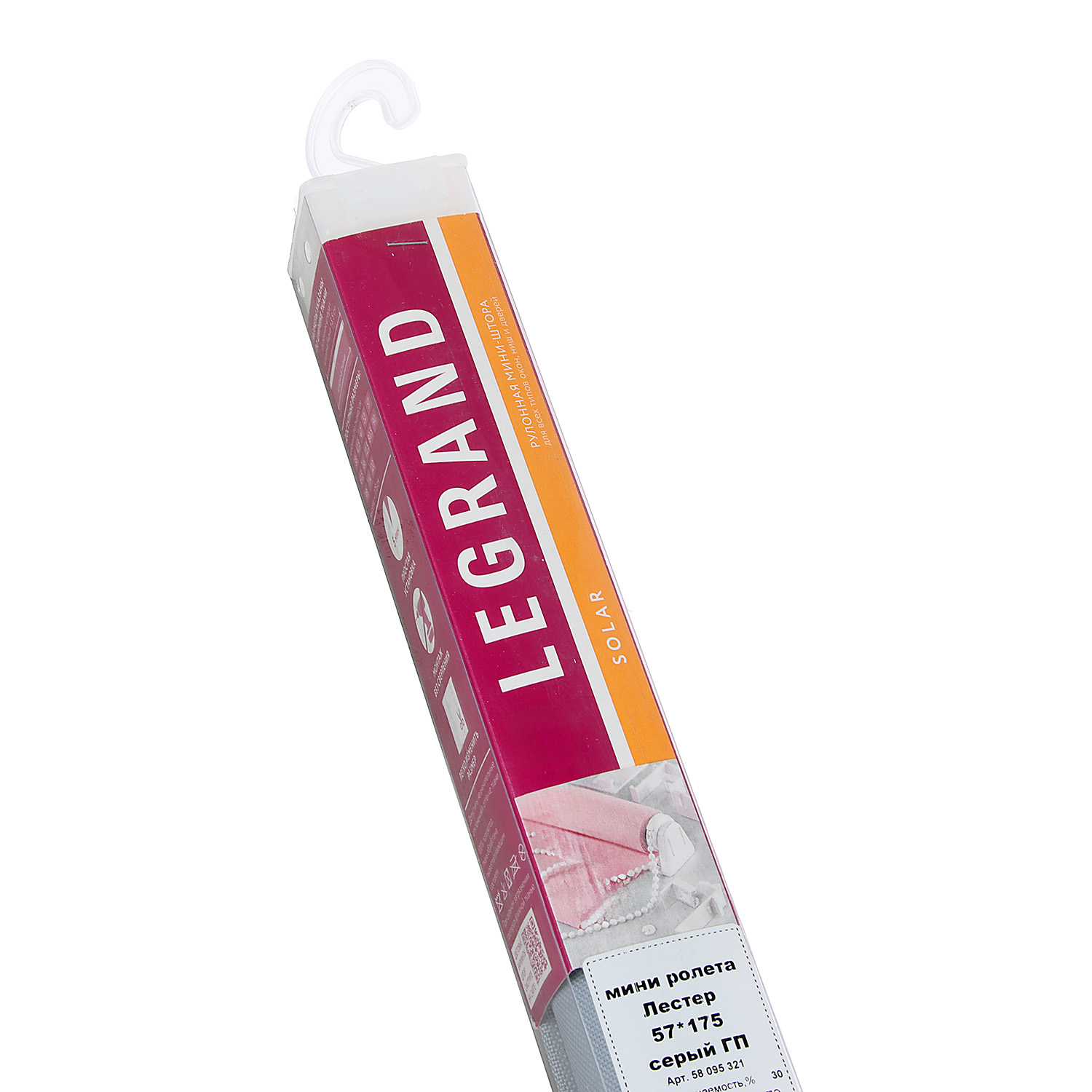 Штора рулонная Лестер серый 57*175 Легранд Легранд *1/6