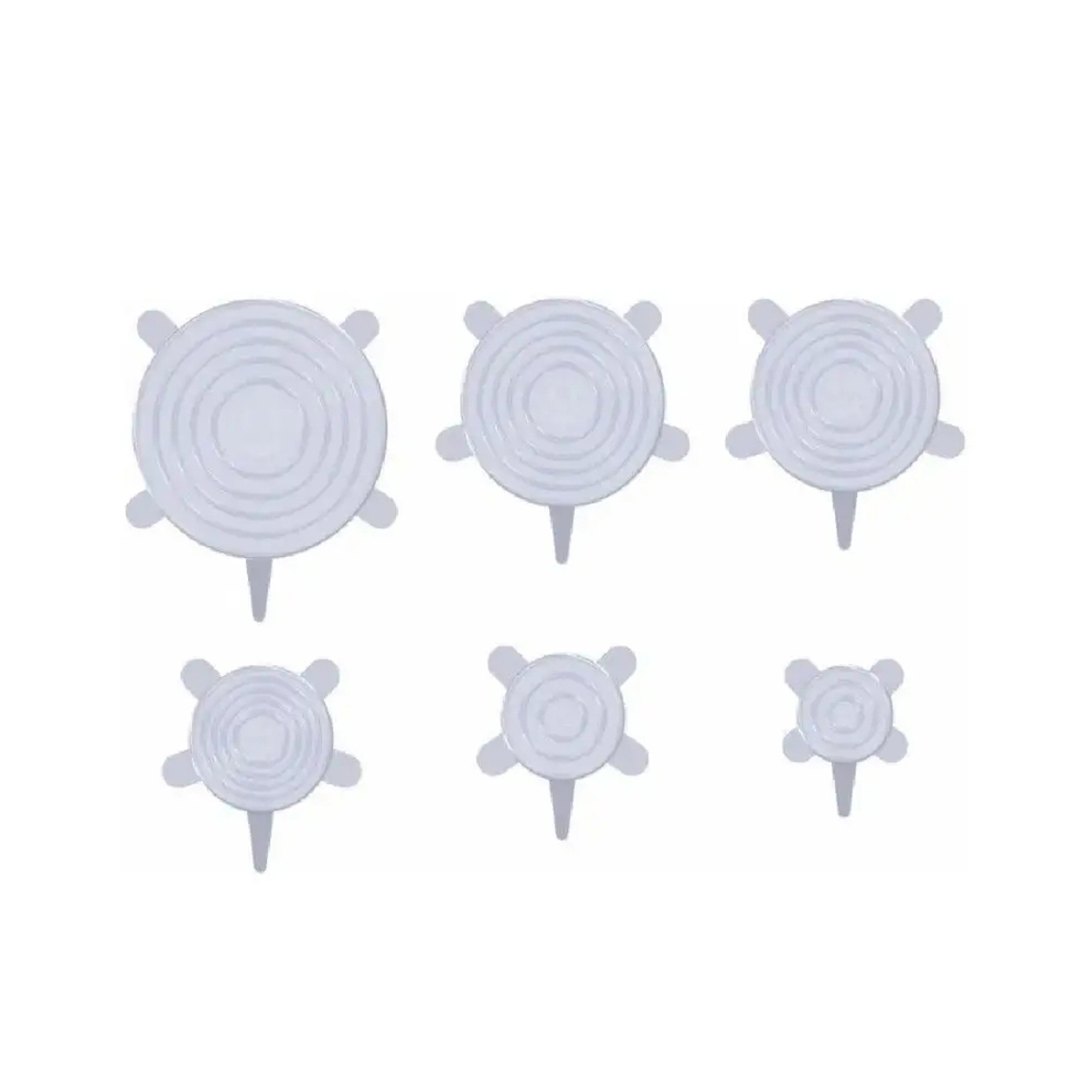 Крышки силиконовые многоразовые 6шт:20,5см;16,5 см;14,5см;11,5см;9,5см;6,5см SIL2KR "Komfi"*1/36