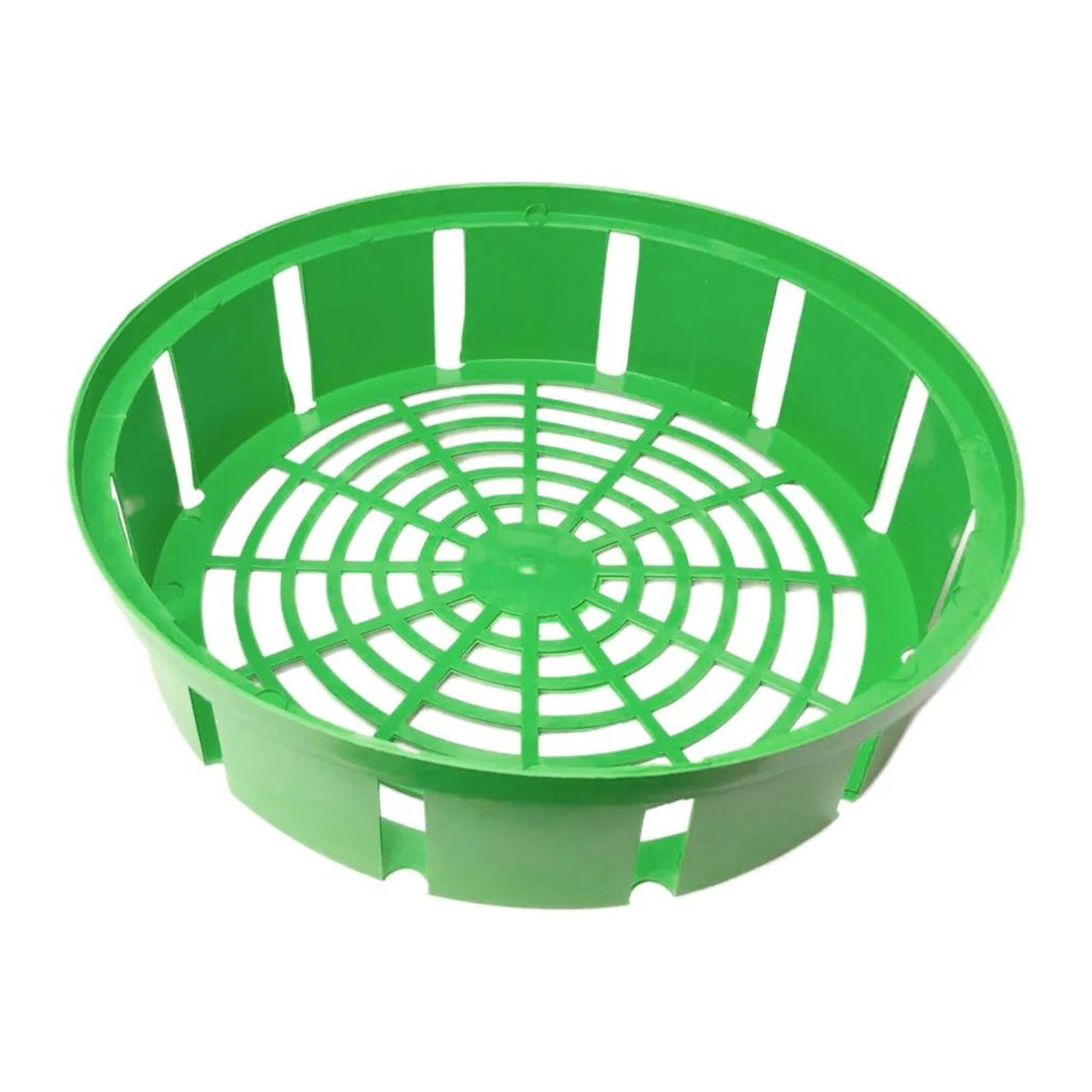 Корзина для луковичных круглая, d=30, высота 8 см, цвет зеленая  *1/25