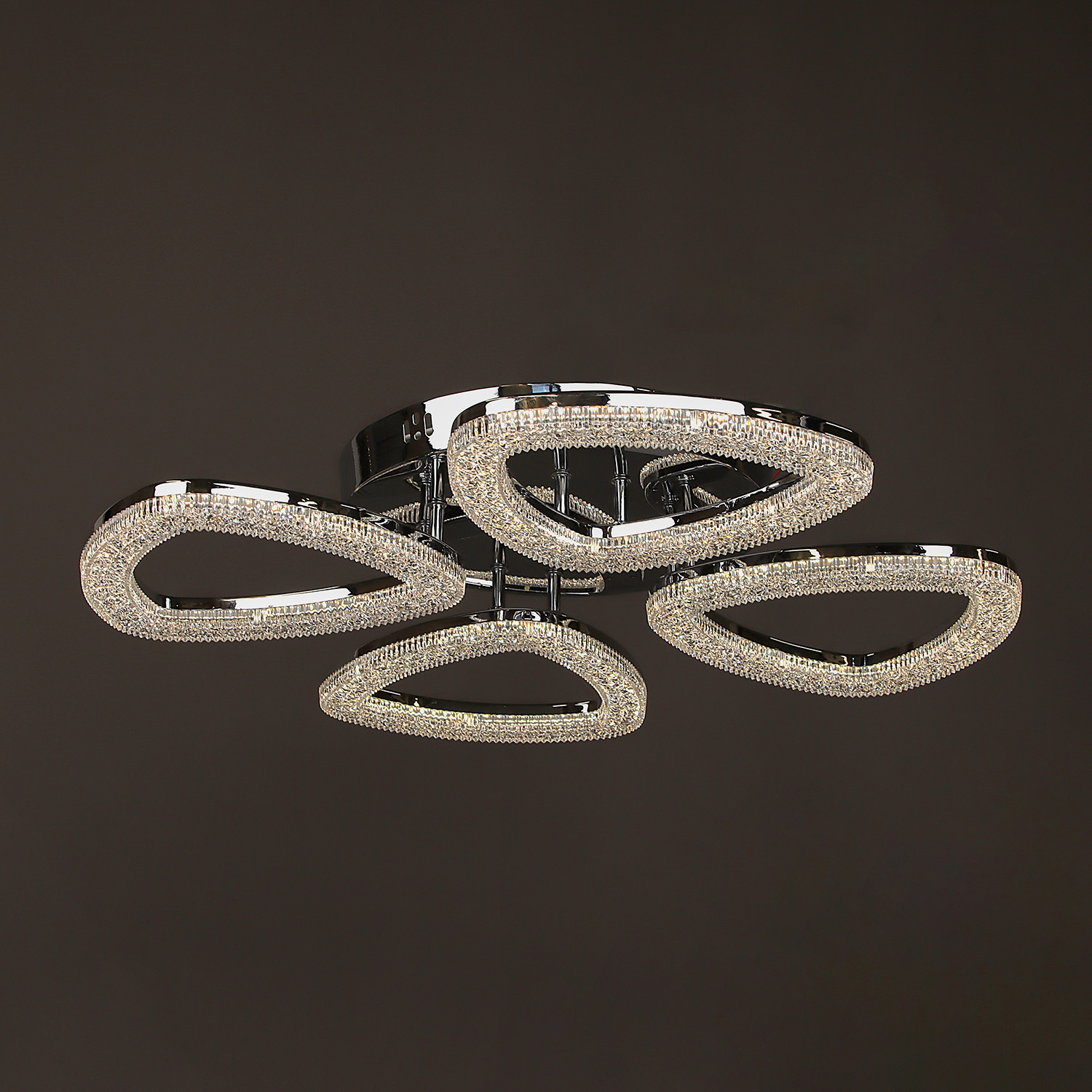 Люстра YH1232/4 CH 4*14W LED 3000-6500К (d-635; h-100) пульт  VERNER LIGHTING *1