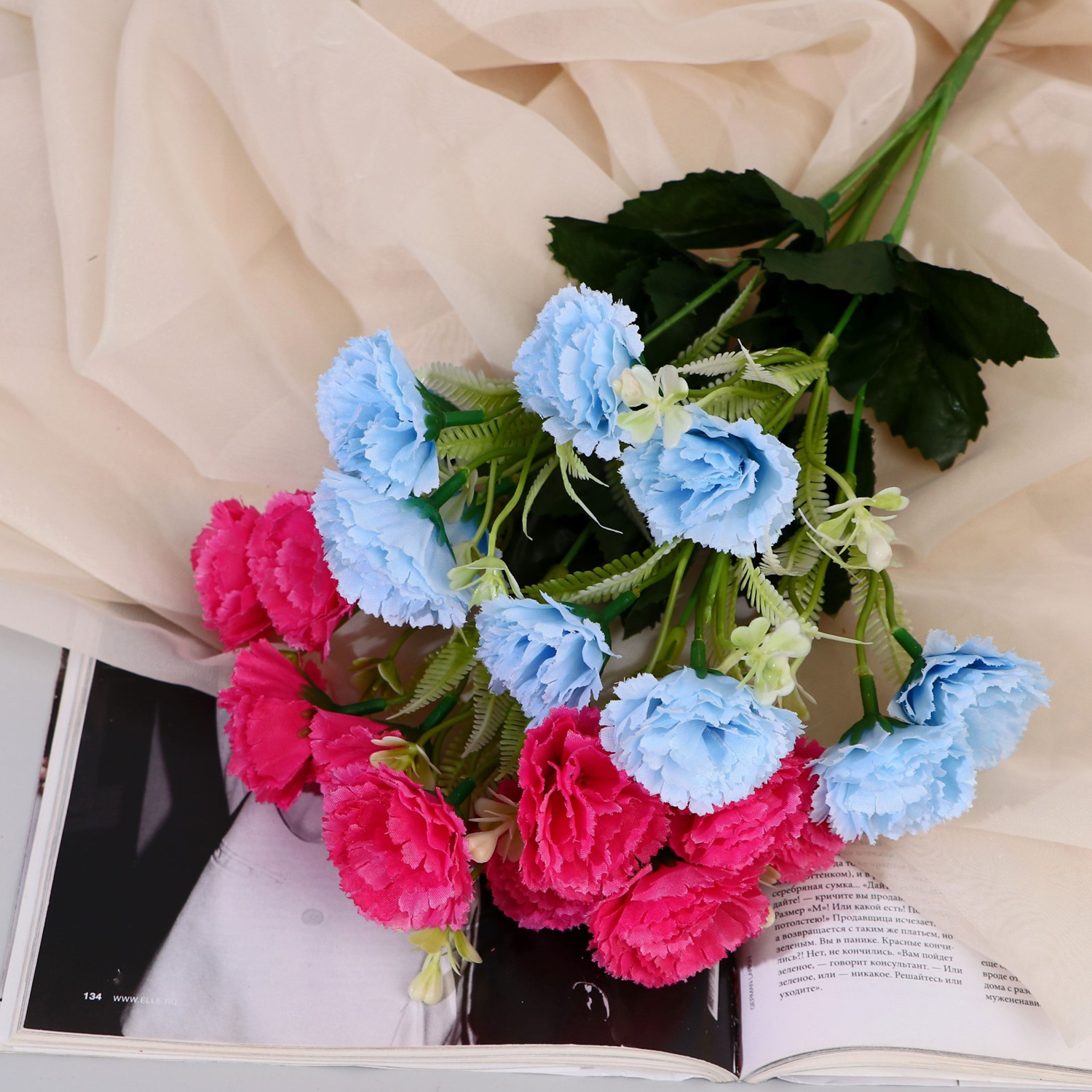 Букет "Гвоздика Айрис" 4х31 см, микс   9913386