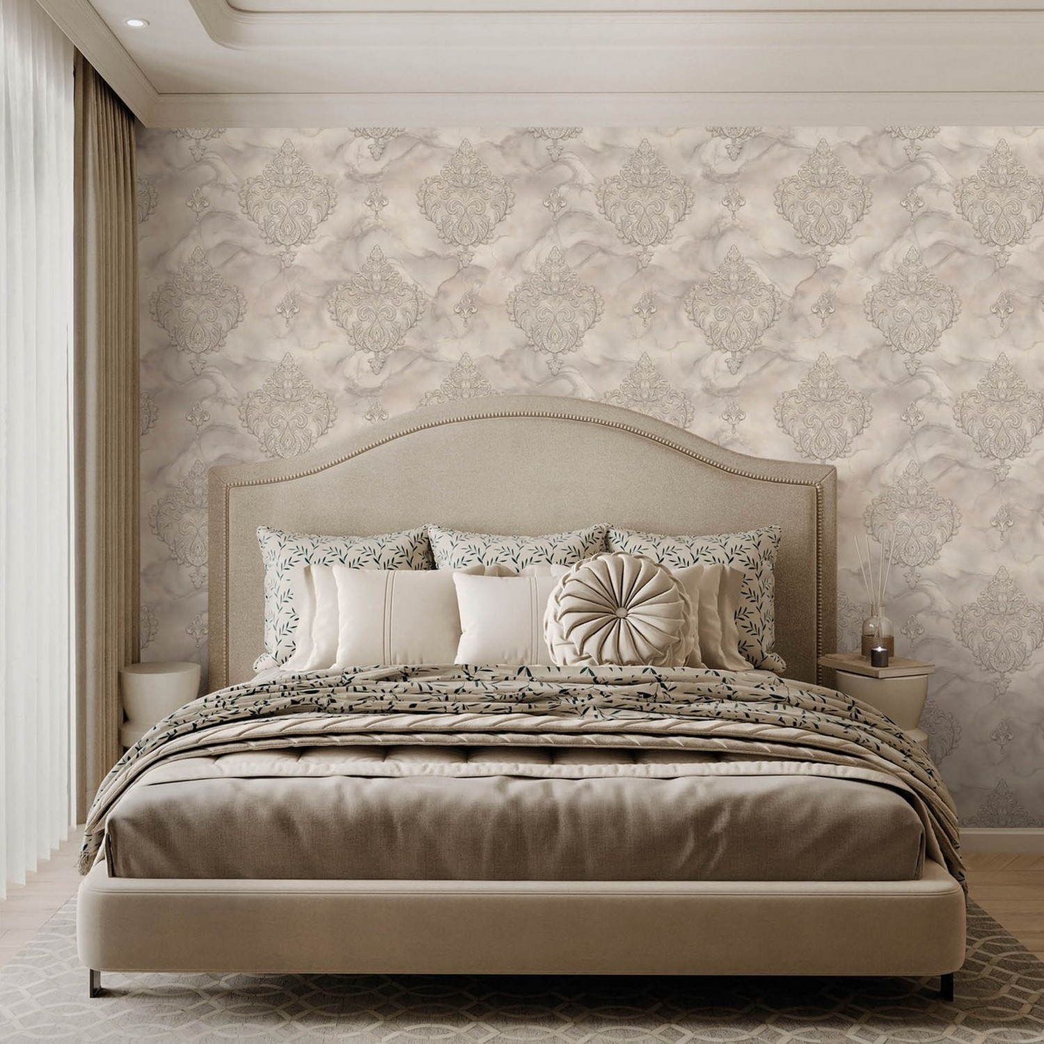 Обои флиз. Артекс Кружево (св.-беж.) 11144-02 10х1.06м  *1/6 Обои флиз. Артекс Кружево (св.-беж.) 11144-02 10х1.06м  *1/6