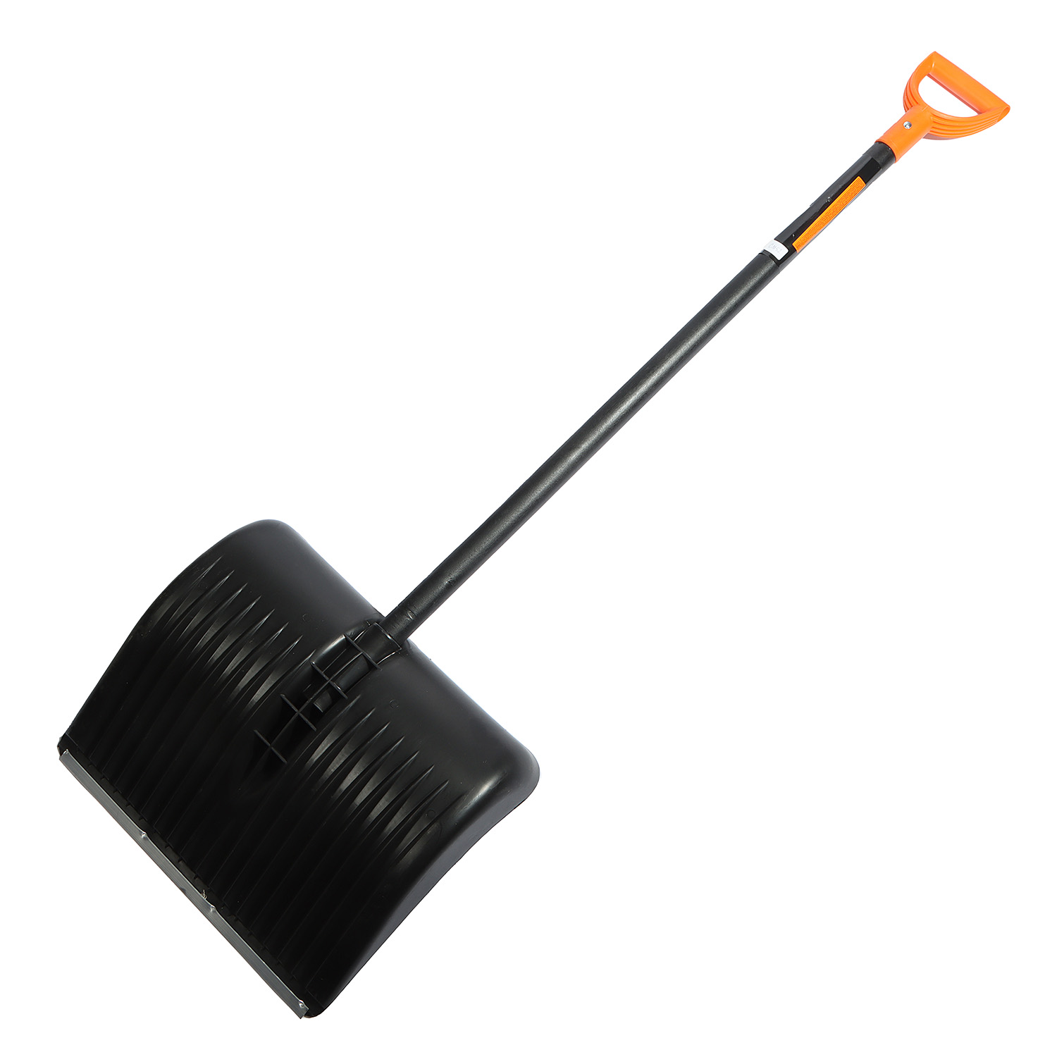 Лопата снегоуб пластик 490*410 с планкой дерев черенком, пласт. ручка "FINLAND" (арт.1023)  *1/5