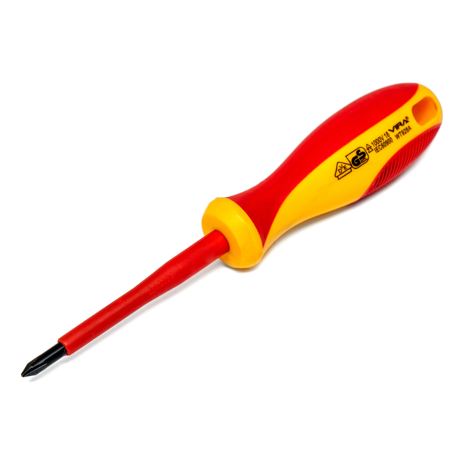 Отвертка диэлектрическая VDE PH1*80мм. VIRA RAGE