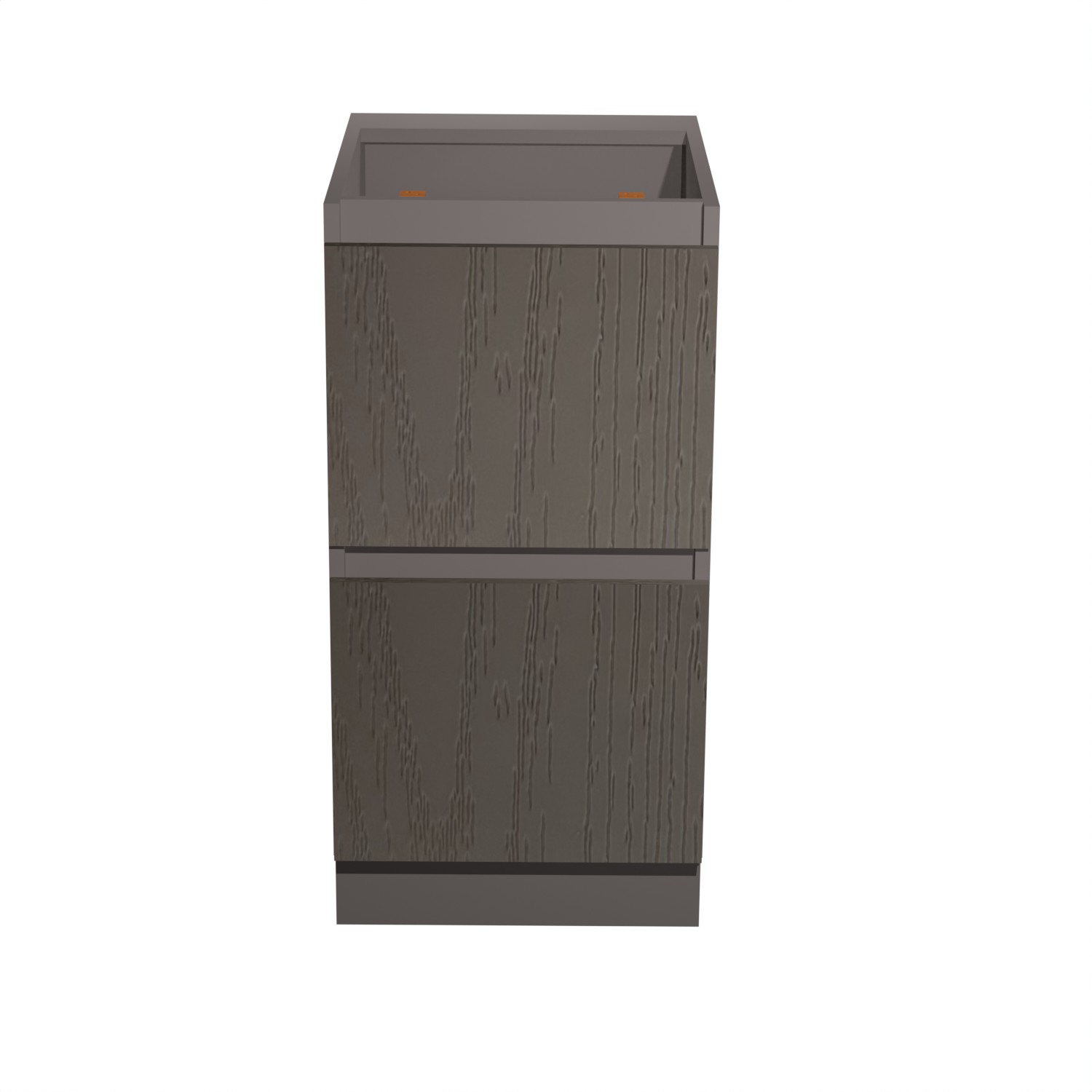 Шкаф напольный 400х850х600 мм BROZEX-WOOD Эрика, с двумя ящиками, грейдж / ясень грей софт