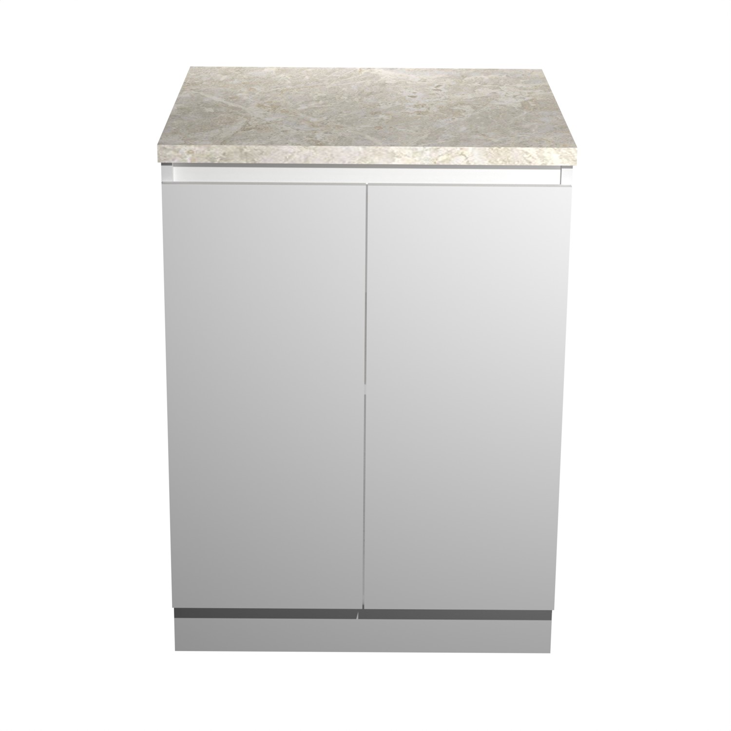 Шкаф напольный 600х850х600 мм BROZEX-WOOD Стиль, с двумя дверцами, белый