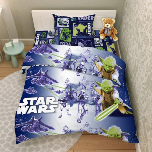 Постельное белье детское Василиса, Мастер Йода, 1.5 сп., бязь, нав. 70х70 см