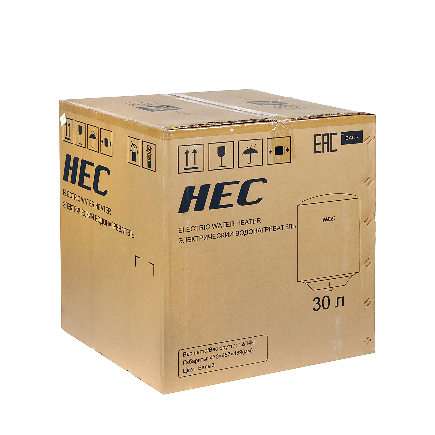 Водонагреватель накопительный 30 л HEC HE1, 1.75 кВт, вертикальный