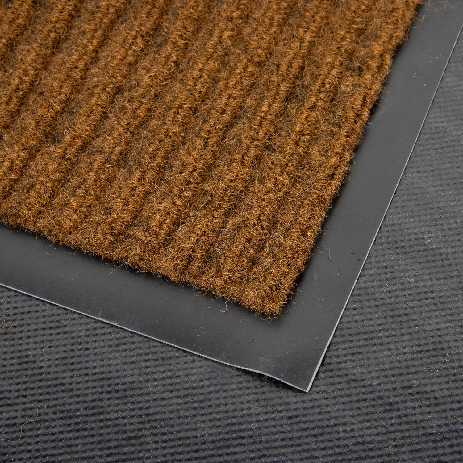 Коврик влаговпитывающий 60*90 см ребристый  коричневый "KOVROFF" (арт.20303) *1/10 (МШ24)