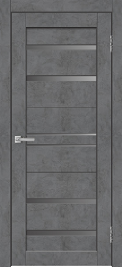 Дверное полотно остекленное 2000х600х38 мм Двери Гуд Х23, бетон/графит