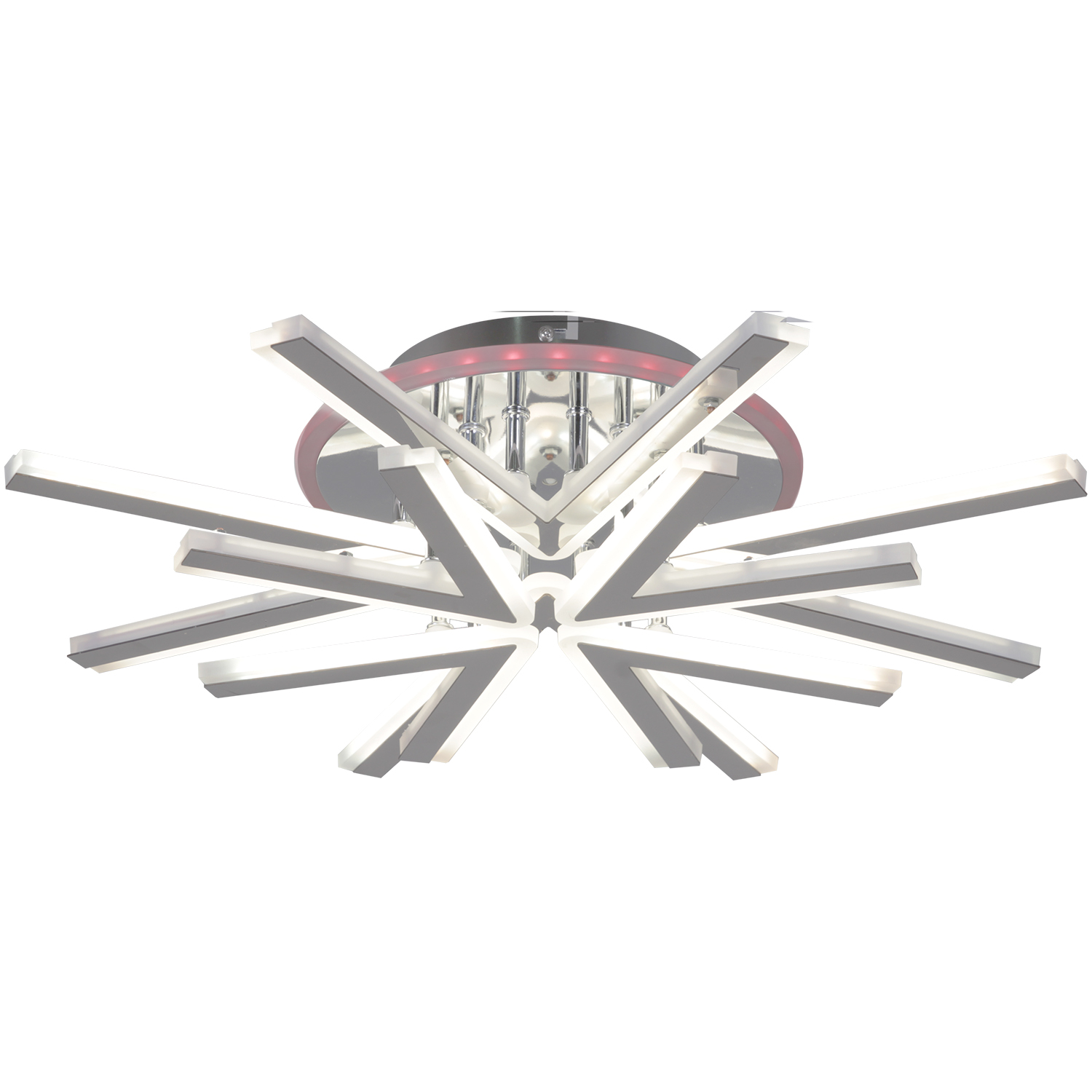 Светильник потолочный светодиодный 09824-3.3-4+4C CR (RGB)  LED 3000-6000К ПДУ+диммер S=20м2*1