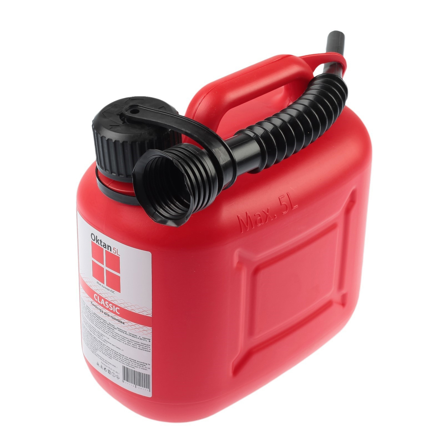Канистра Oktan ГСМ, 5 л, пластиковая, красная 2577999