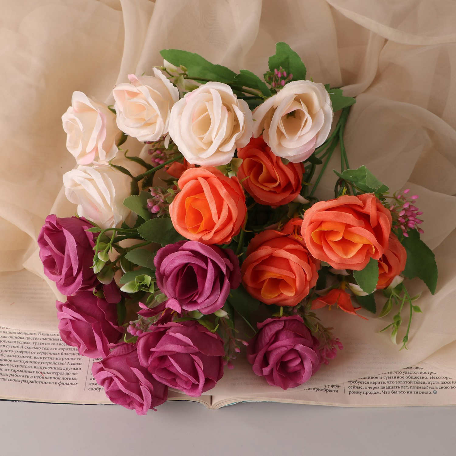 Букет «Роза Элегия», 5×27 см, МИКС