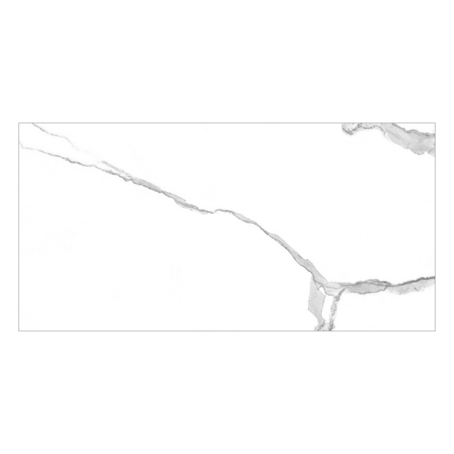 Керамогранит 1.44 м² Global Tile Anima NB PGT 2196, 1200x600x9 мм, полированный, белый