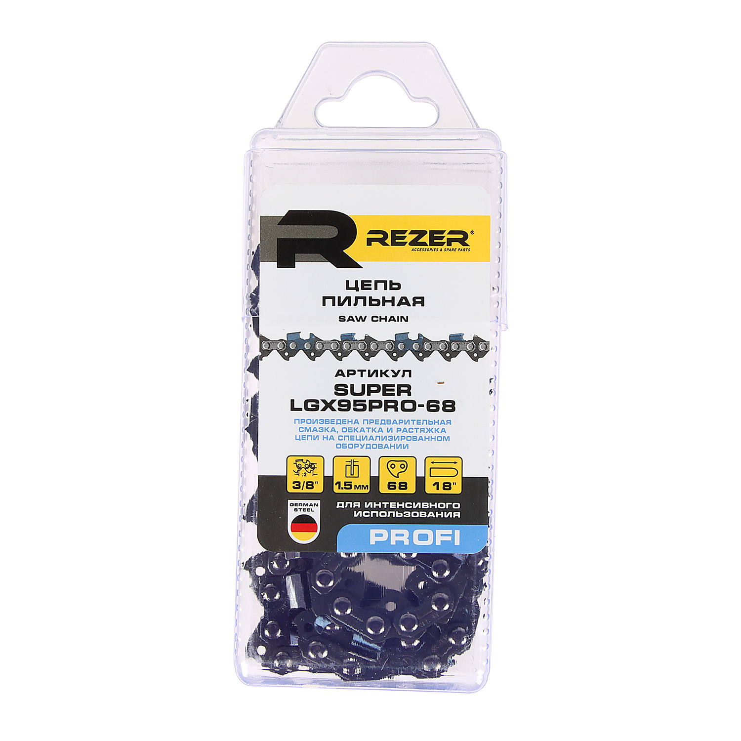 Цепь пильная шина45см 68звеньев шаг3/8" паз1,5мм SUPER LGX95PRO-68 (Hus365,262;8"PROFI REZER *1/5/30 Цепь пильная шина45см 68звеньев шаг3/8" паз1,5мм SUPER LGX95PRO-68 (Hus365,262;8"PROFI REZER *1/5/30