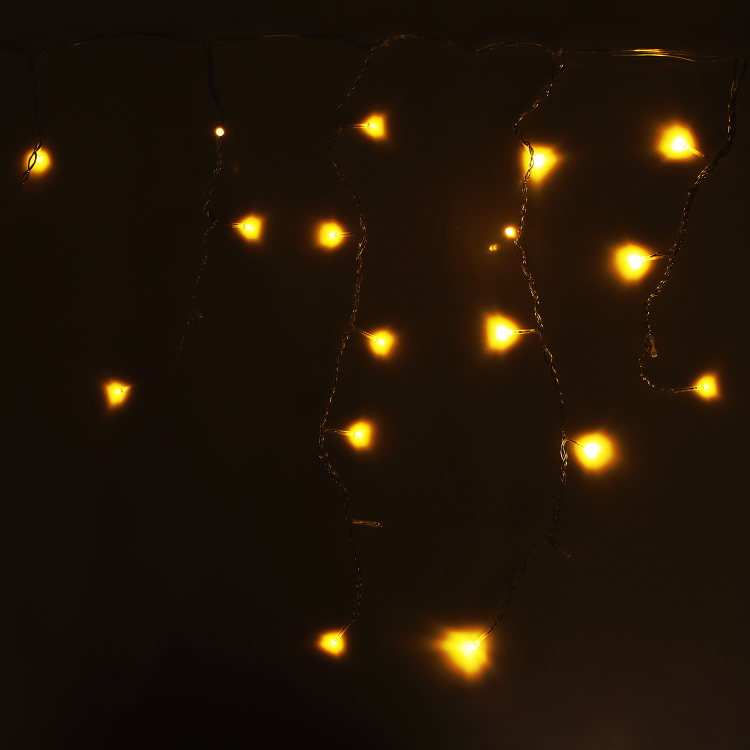 Гирлянда «Бахрома» Vegas, 3х0.6 м, фиксинг, теплый белый, 72 LED, IP44