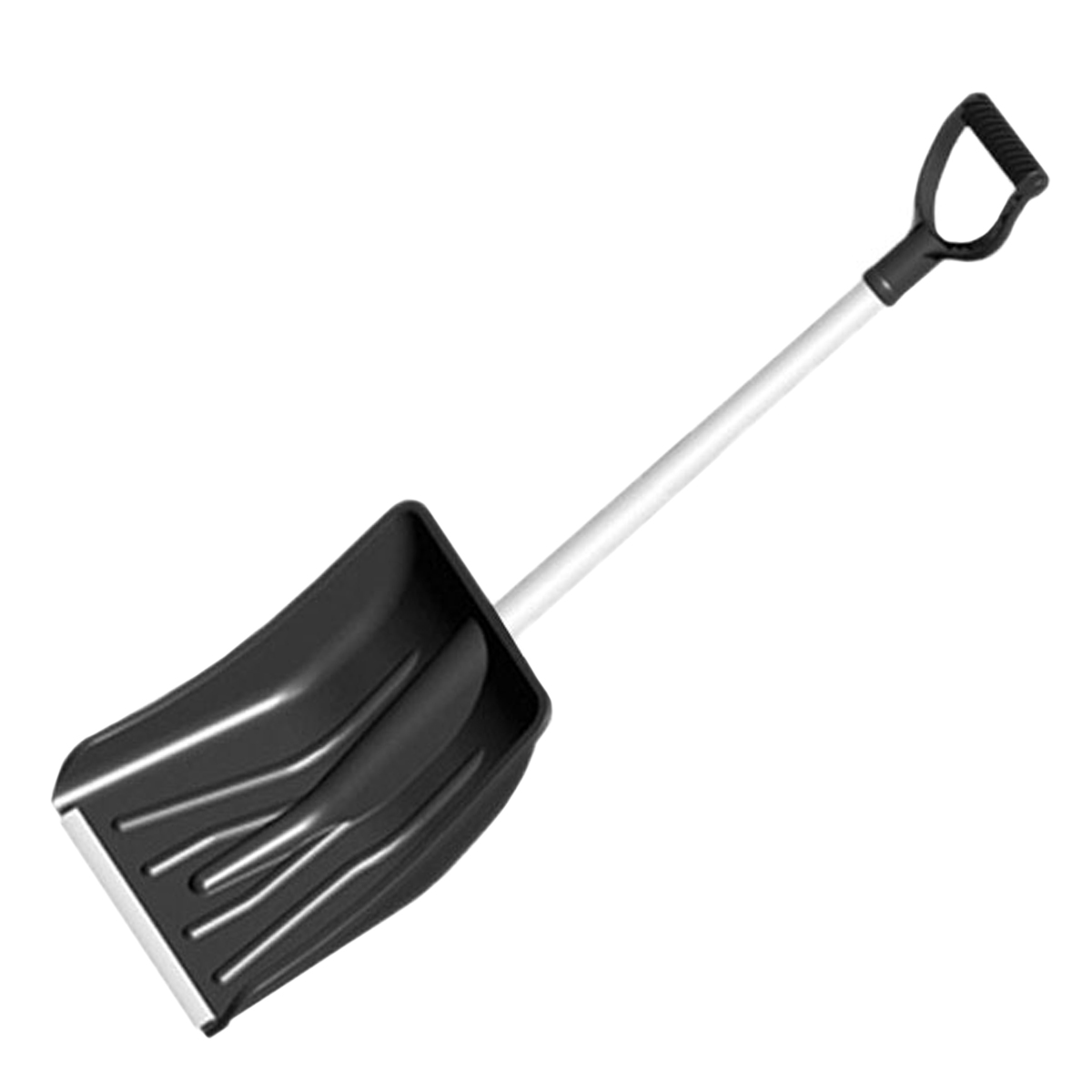 Лопата снегоуб пластик 280*370 автомобильная с алюм. черенком, V-ручкой  (Новгород)  *5