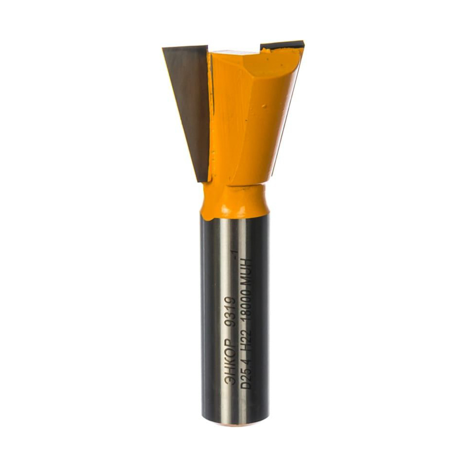 Фреза по дереву пазовая "ласточкин хвост" ф25.4х22 14° твердосплав ц/хв 12 ЭНКОР бокс