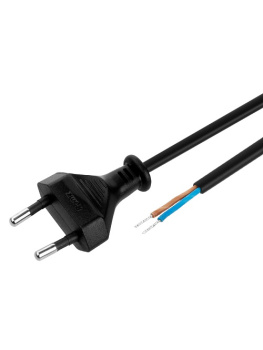 Шнур с выкл. и вилкой ШВВП 2х0,5мм2 1,8м черн. TDM SQ1305-1001 *1/80