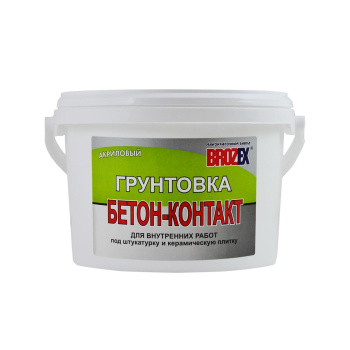 Грунтовка бетон-контакт BROZEX, для внутренних работ, 12 кг Грунтовка бетон-контакт BROZEX, для внутренних работ, 12 кг