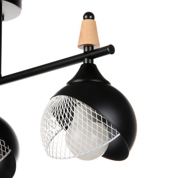 Люстра N6418/3 BK+WOOD 3*40W E27 220V (l-560; w-120; h-270)  VERNER LIGHTING *1 Люстра N6418/3 BK+WOOD 3*40W E27 220V (l-560; w-120; h-270)  VERNER LIGHTING *1