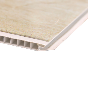 Панель ПВХ 2700х250 мм КронаПласт UNIQUE, эста с глиттером серебро, 0.675 м²