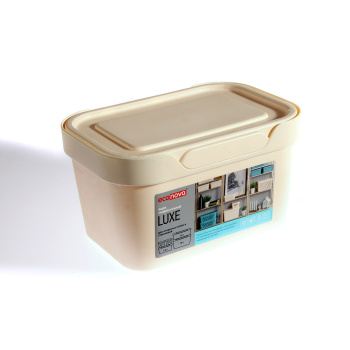 Контейнер д/хранения пластм. "Luxe" 1,9л 189х132х110мм Бежевый арт.433233407 ("Бытпласт")*1/20
