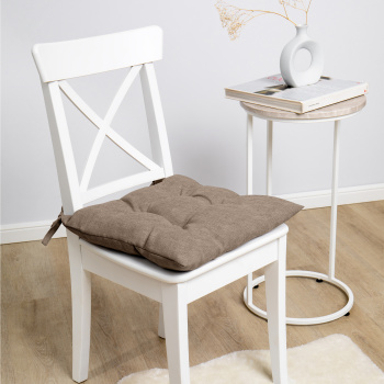 Подушка для стула с тафтингом рогожка 40*40см Какао Волшебная ночь *1/8 Подушка для стула с тафтингом рогожка 40*40см Какао Волшебная ночь *1/8