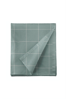 Простыня евро поплин (220*240см) Niteva 21297-1 клетка голубой *1/18