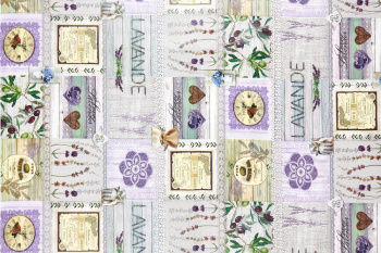 Клеёнка на нетканой основе "Carnelia" "Лаванда" шир.1,4м CL-2150 *20